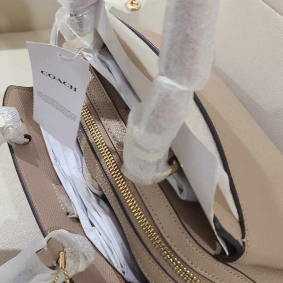 Nwt Authentic Coach mini Lillie Carryall satchel /Crossbody taupe / neut… - Picture 12 of 12